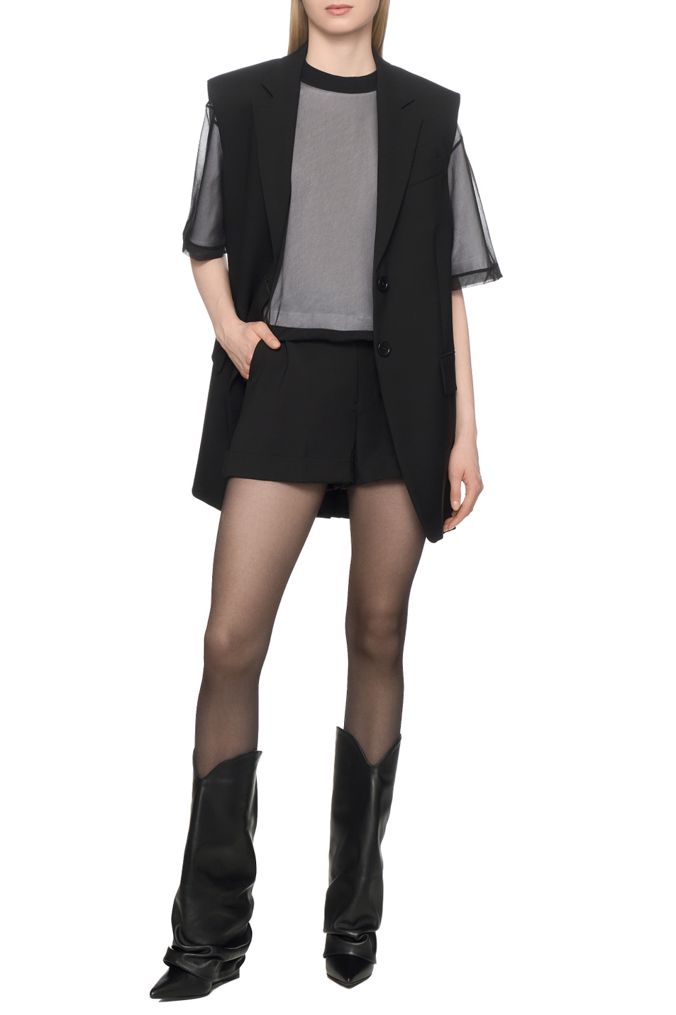 Женский Sportmax Шорты GHIERA из натуральной шерсти (цвет ), артикул 2612141011 | Фото 3