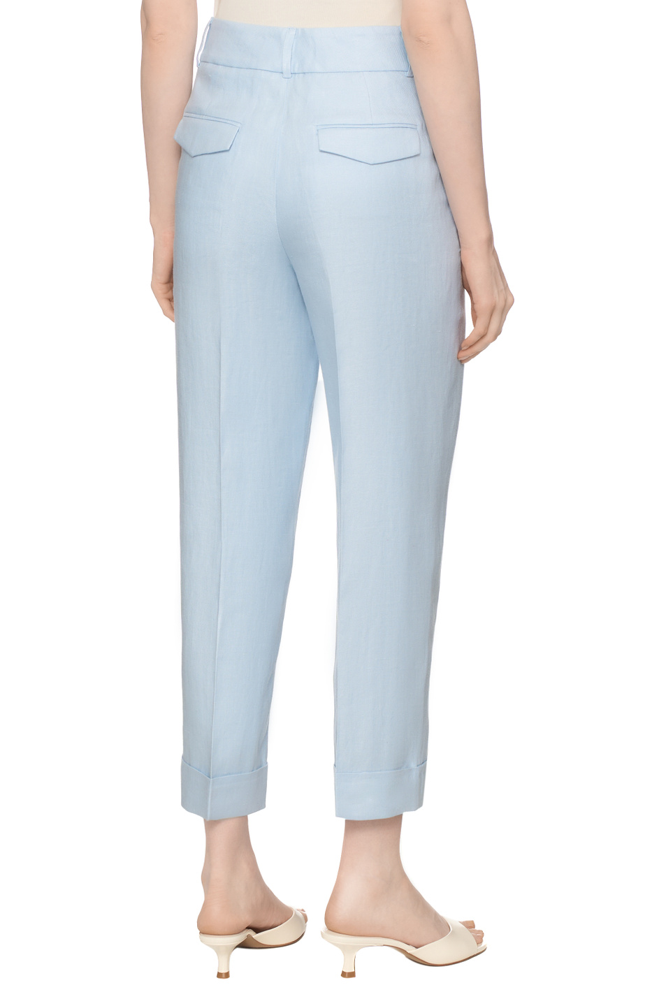 Женский Peserico Брюки прямого кроя из льна (цвет ), артикул A04210D-02606 | Фото 5