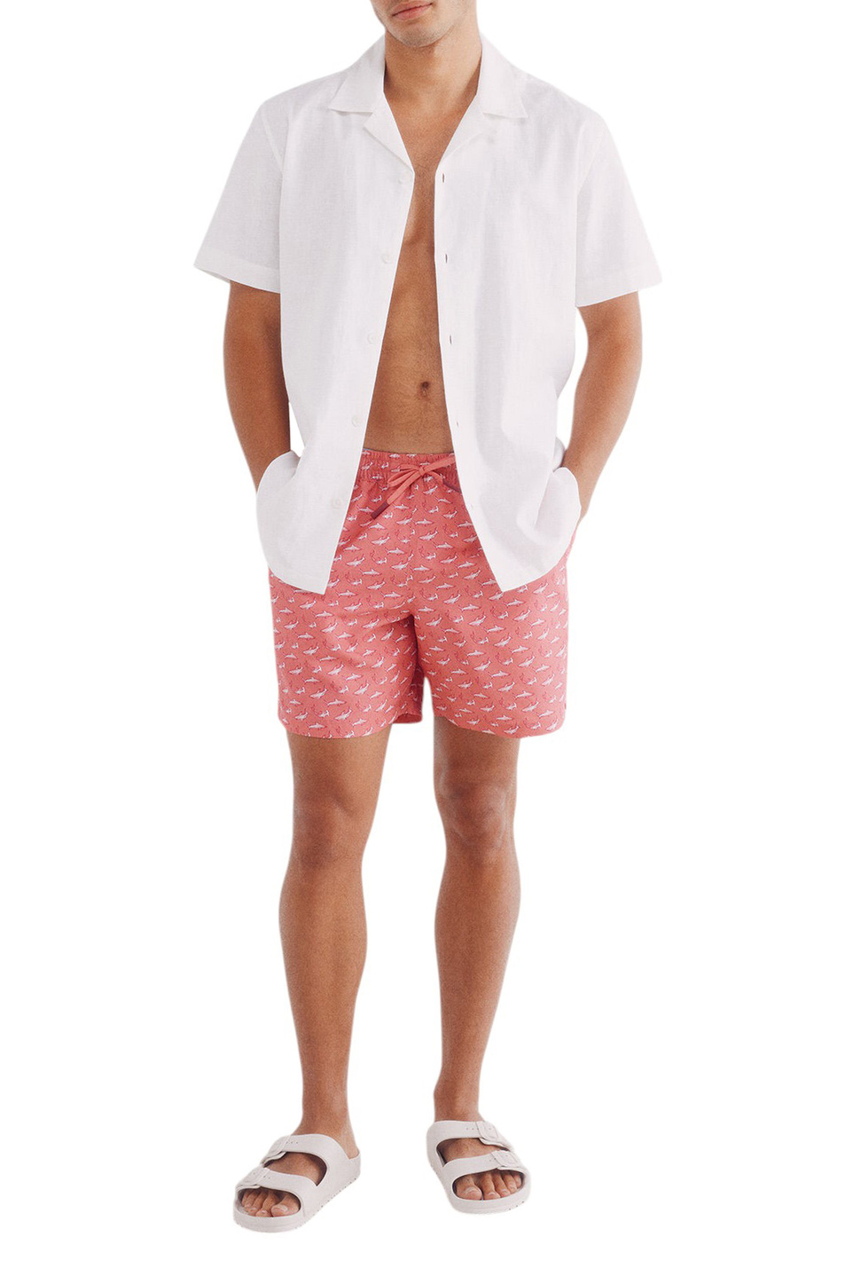 Шорты для плавания с принтом|Основной цвет:Персиковый Мужской Springfield Шорты для плавания с принтом (цвет ), артикул 0599342 | Фото 2