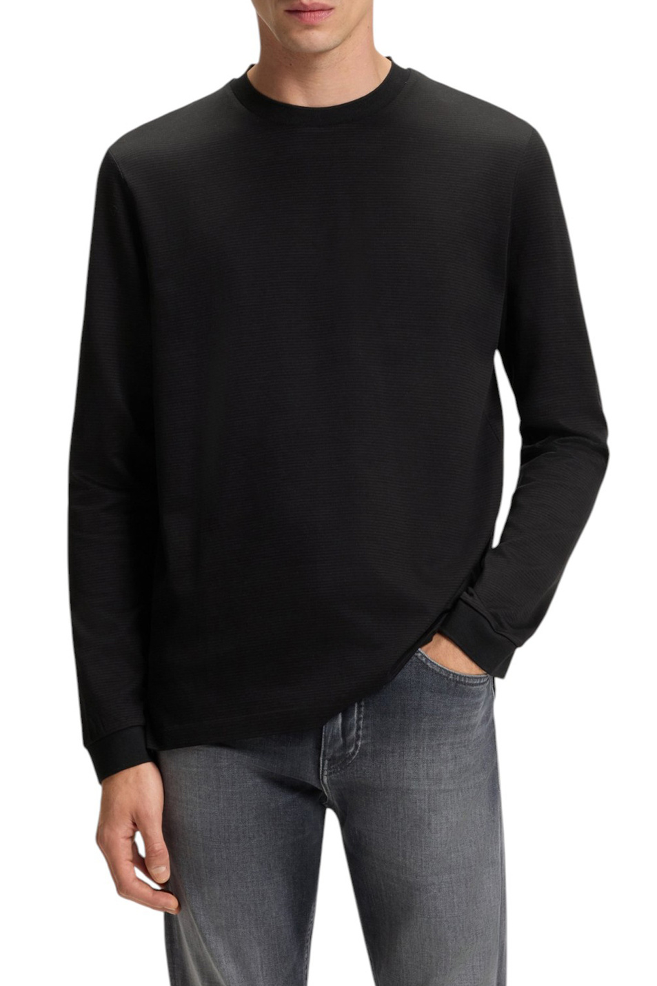 Мужской BOSS Лонгслив H-Talley из хлопка (цвет ), артикул 50549387 | Фото 3