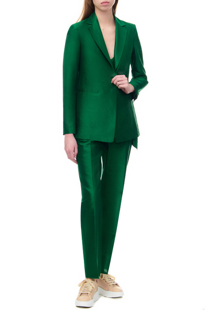 Пиджак DOROTY из натурального шелка|Основной цвет:Зеленый|Артикул:2360410135 | Фото 2