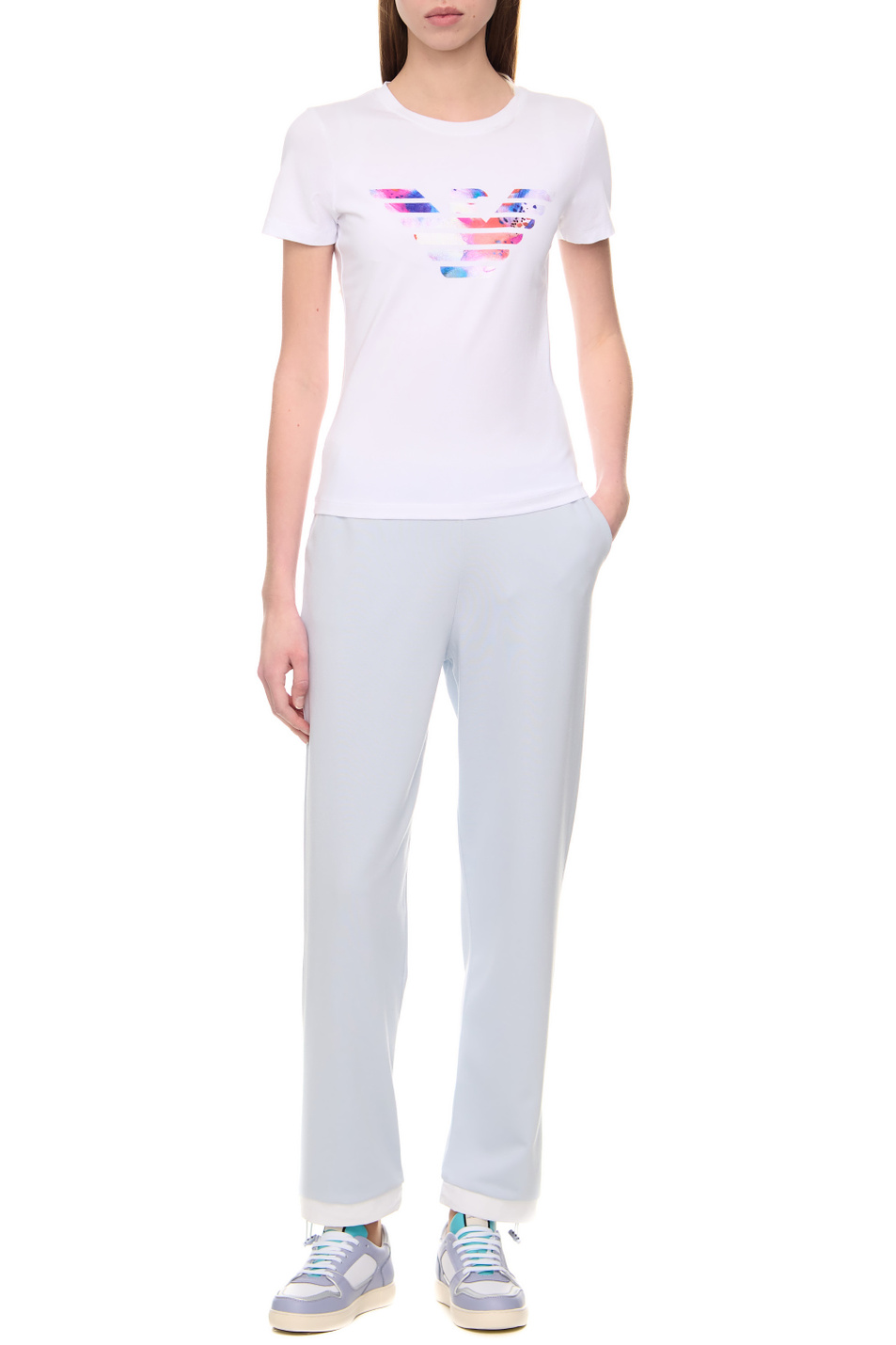 Женский Emporio Armani Футболка с крупным логотипом (цвет ), артикул 3R2T7N-2J07Z | Фото 3