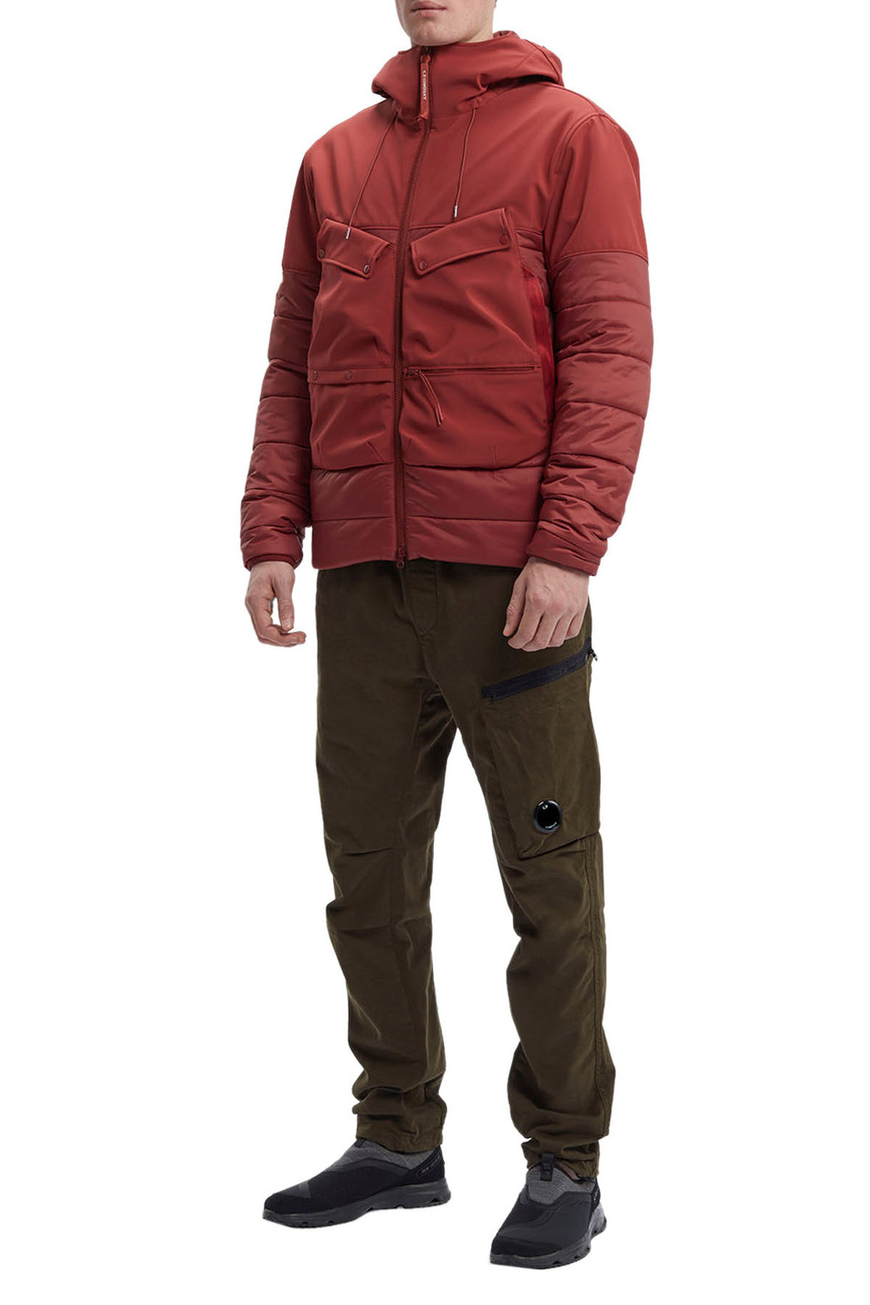Мужской C.P. Company Куртка стеганая с фирменными линзами на капюшоне (цвет ), артикул 15CMOW014A006097M | Фото 3