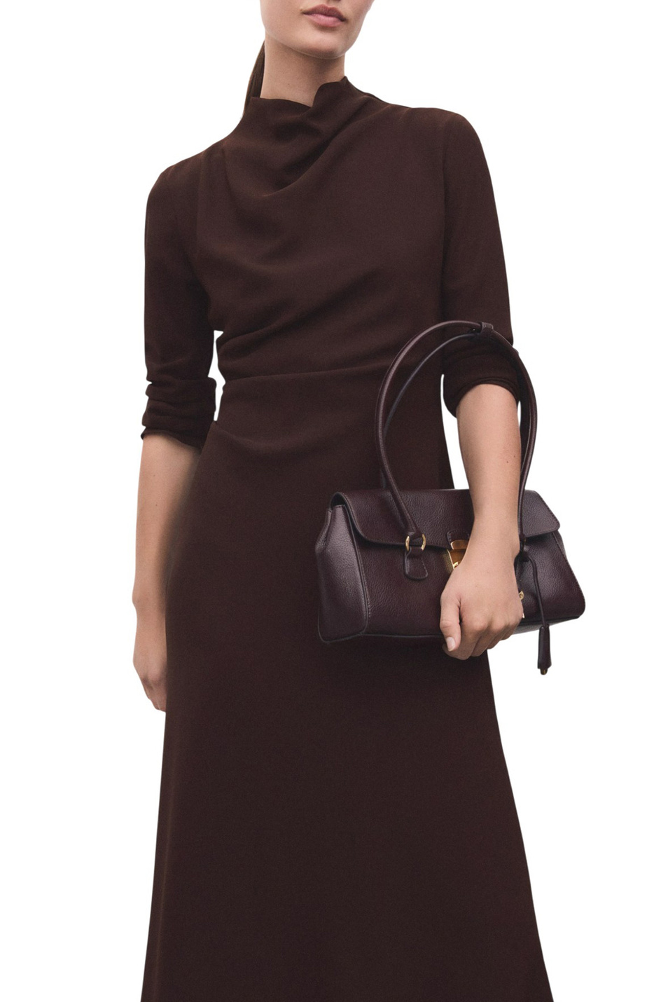 Женский Mango Платье CARO с драпировкой (цвет ), артикул 17047808 | Фото 4