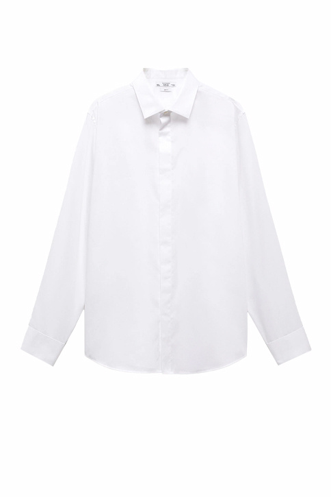 Рубашка BOSTON из натурального хлопка|Основной цвет:Белый|Артикул:67040627 | Фото 1