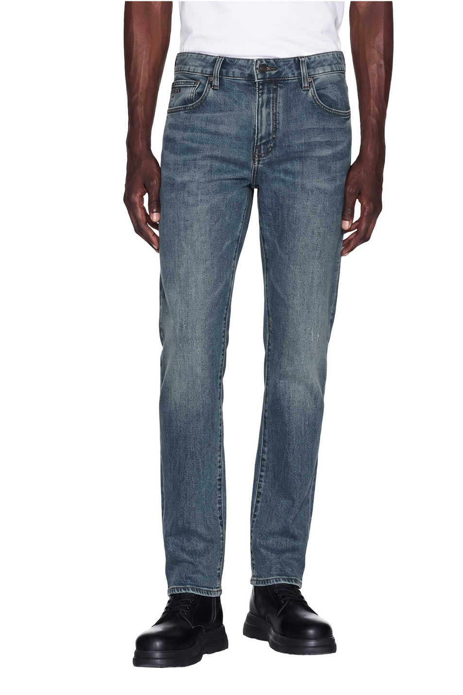 Джинсы из смесового хлопка|Основной цвет:Синий Мужской Armani Exchange Джинсы из смесового хлопка (цвет ), артикул XM000049-AF28744 | Фото 4