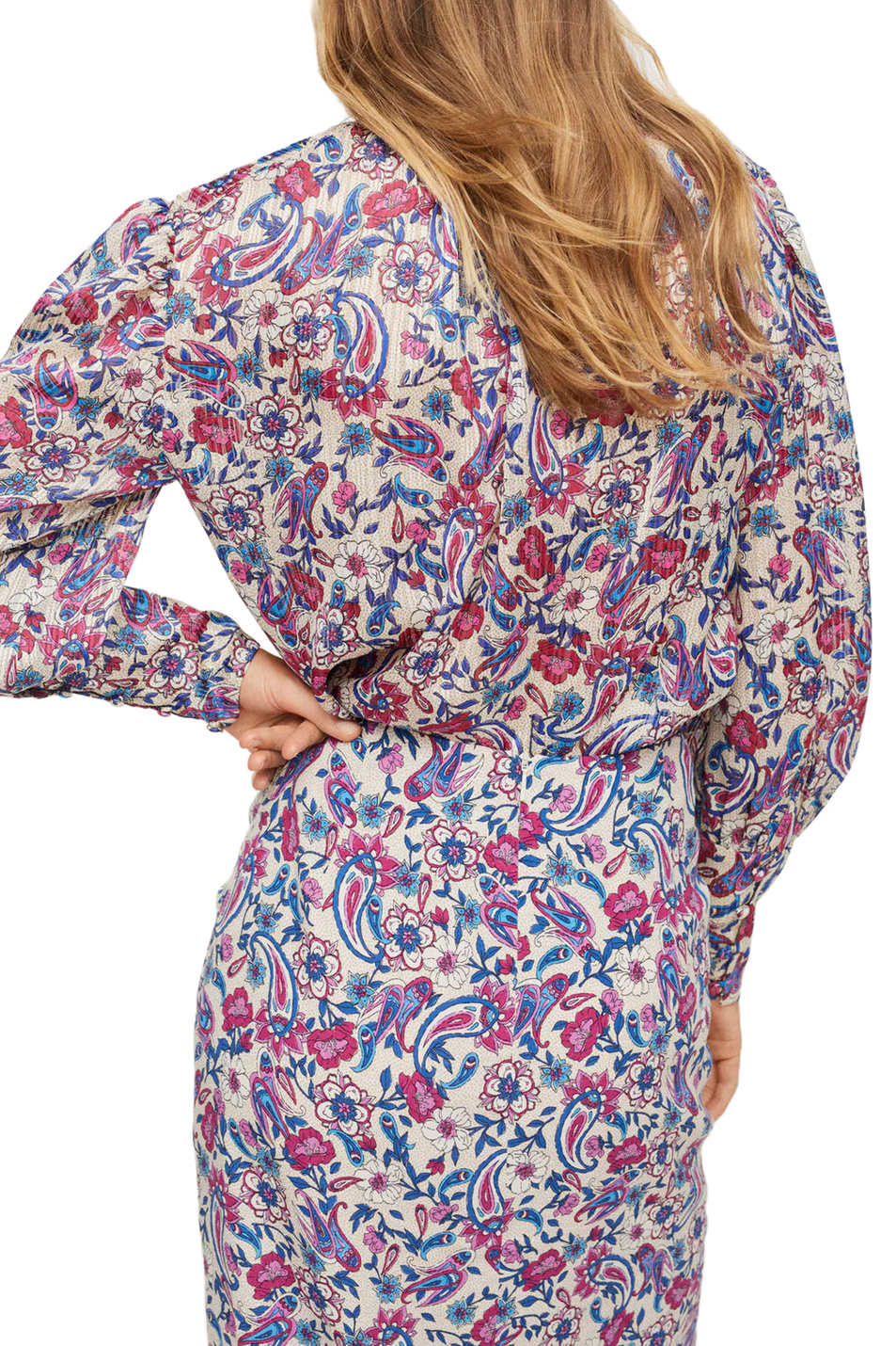 Женский Mango Блузка LUZ с объемными рукавами и принтом (цвет ), артикул 17023794 | Фото 4
