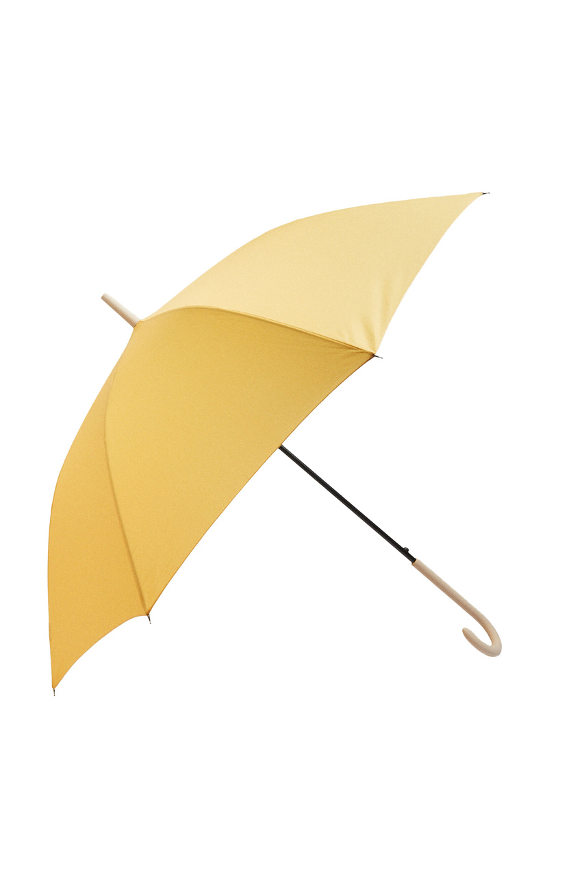 Зонт-трость с полукруглой ручкой|Основной цвет:Желтый|Артикул:199297 | Фото 1