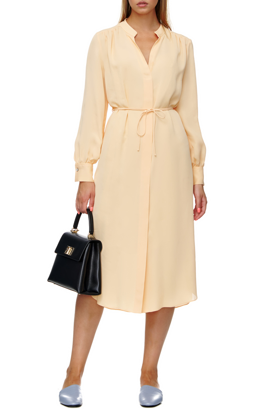 Женский BOSS Платье с длинными рукавами и поясом (цвет ), артикул 50474185 | Фото 3