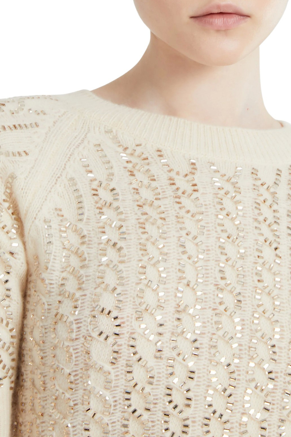 Женский ERMANNO SCERVINO Джемпер из шерсти и кашемира (цвет ), артикул D475L701CTBBW | Фото 4