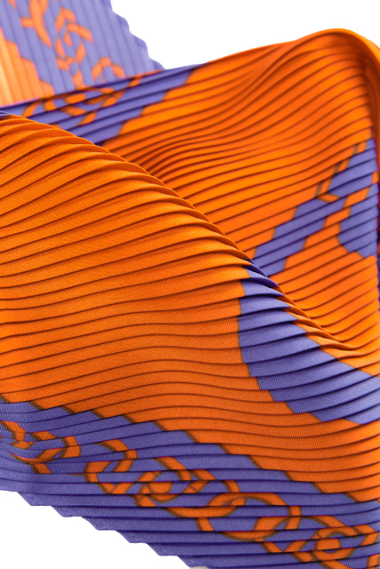 Плиссированный платок с логотипом|Основной цвет:Фиолетовый|Артикул:2A3014T0300 | Фото 2
