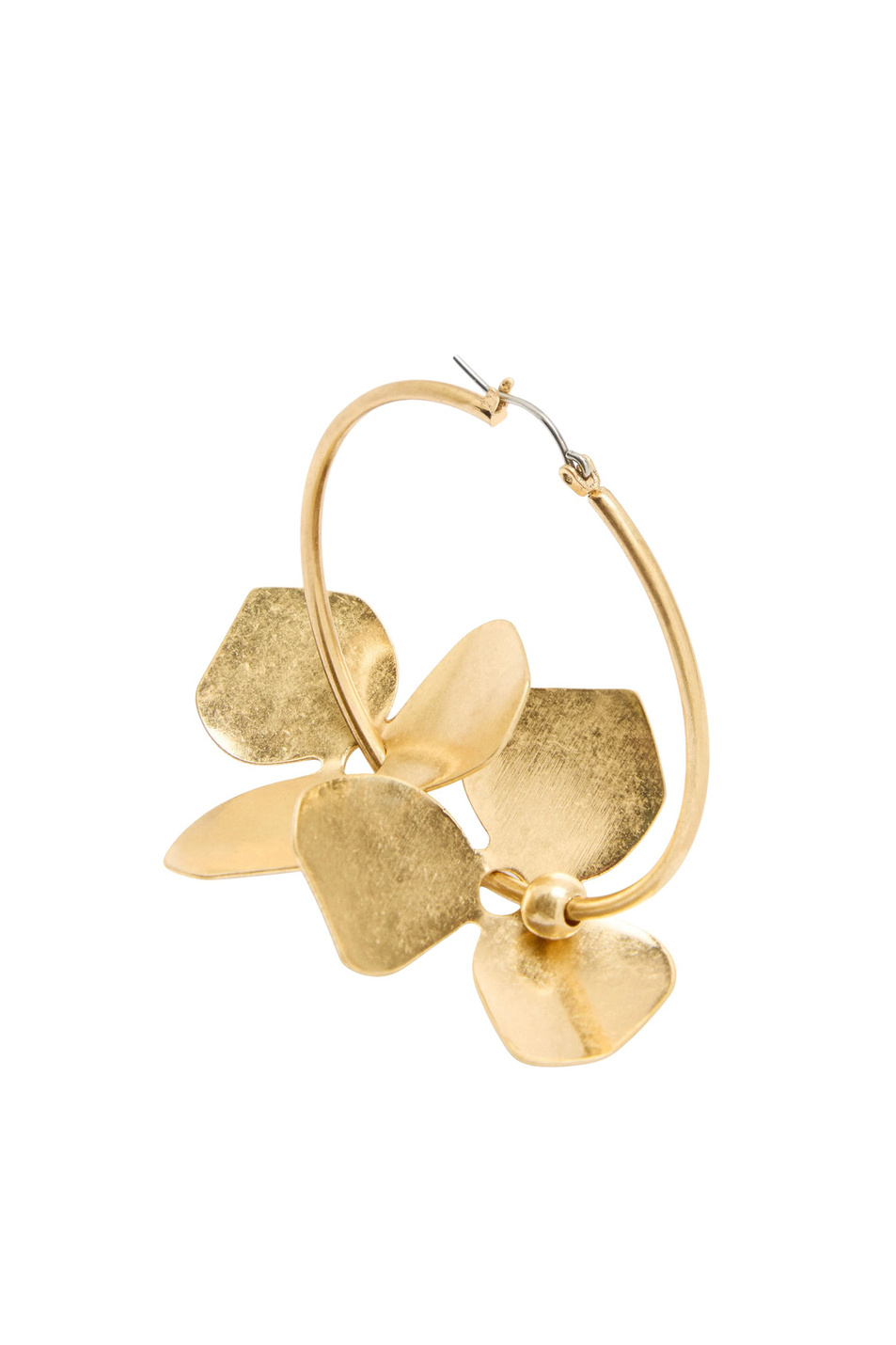 Серьги-кольца с подвеской в виде цветка|Основной цвет:Золотой Женский Parfois Серьги-кольца с подвеской в виде цветка (цвет ), артикул 166730 | Фото 2