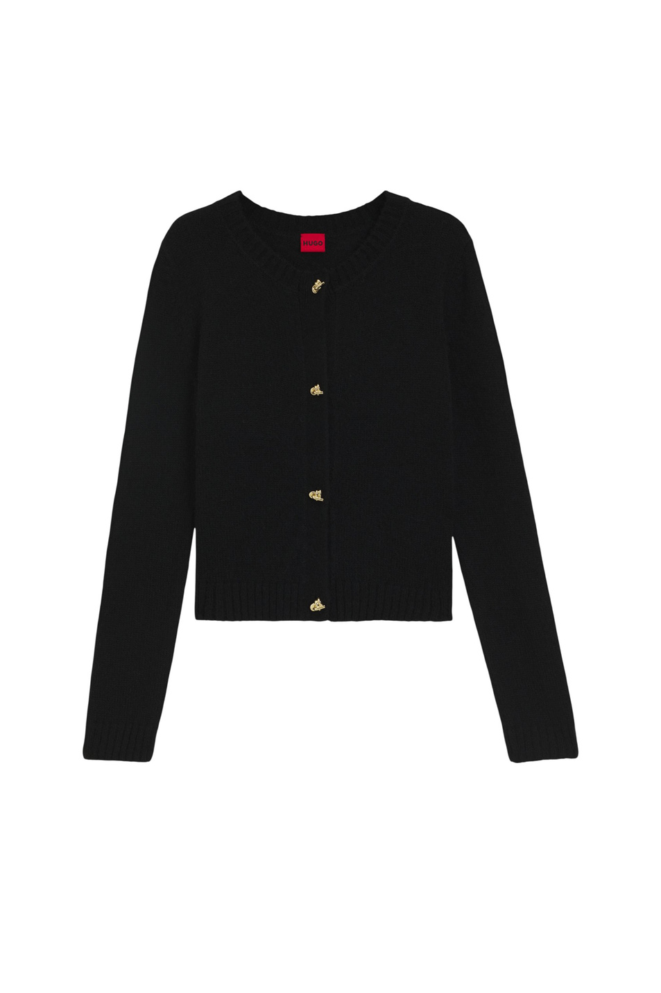 Кардиган Sira из смесовой пряжи альпаки|Основной цвет:Черный Женский HUGO Кардиган Sira из смесовой пряжи альпаки (цвет ), артикул 50548248 | Фото 1