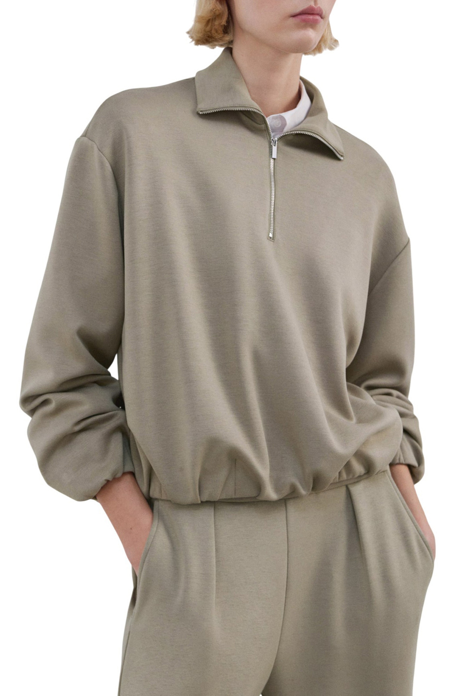 Женский Mango Толстовка GUESI с воротником на молнии (цвет ), артикул 27083325 | Фото 3