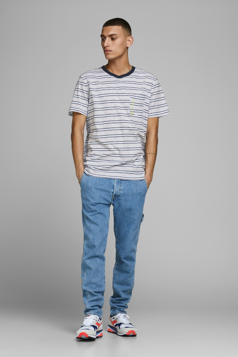 Мужской Jack & Jones Футболка из хлопка (цвет ), артикул 12167478 | Фото 5