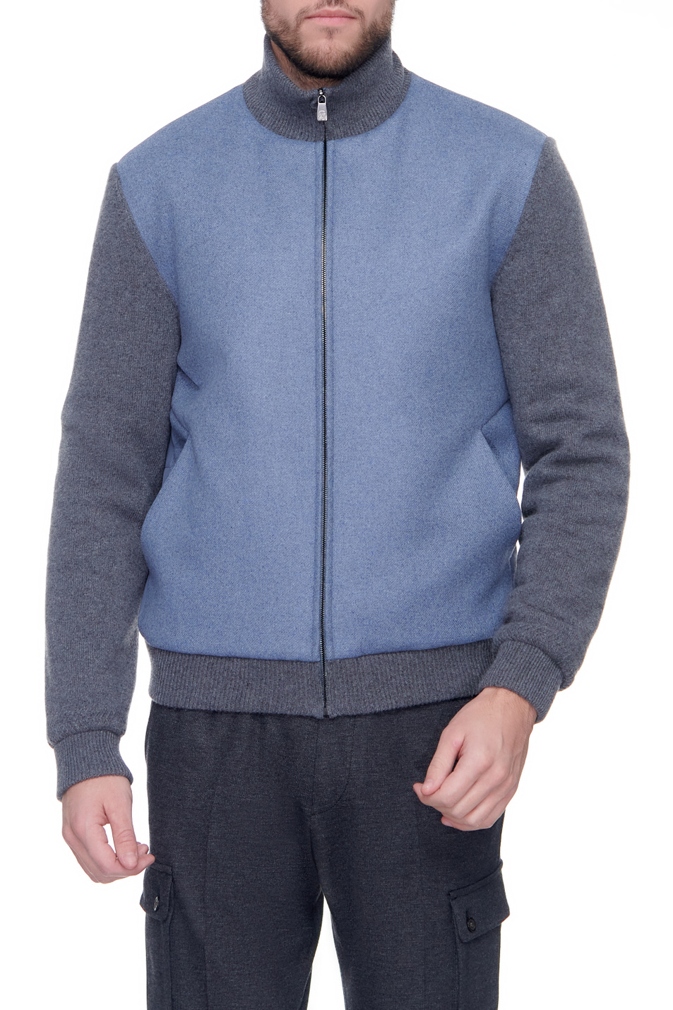 Мужской Corneliani Толстовка на молнии из шерсти и кашемира (цвет ), артикул 88LM59-1820165 | Фото 3
