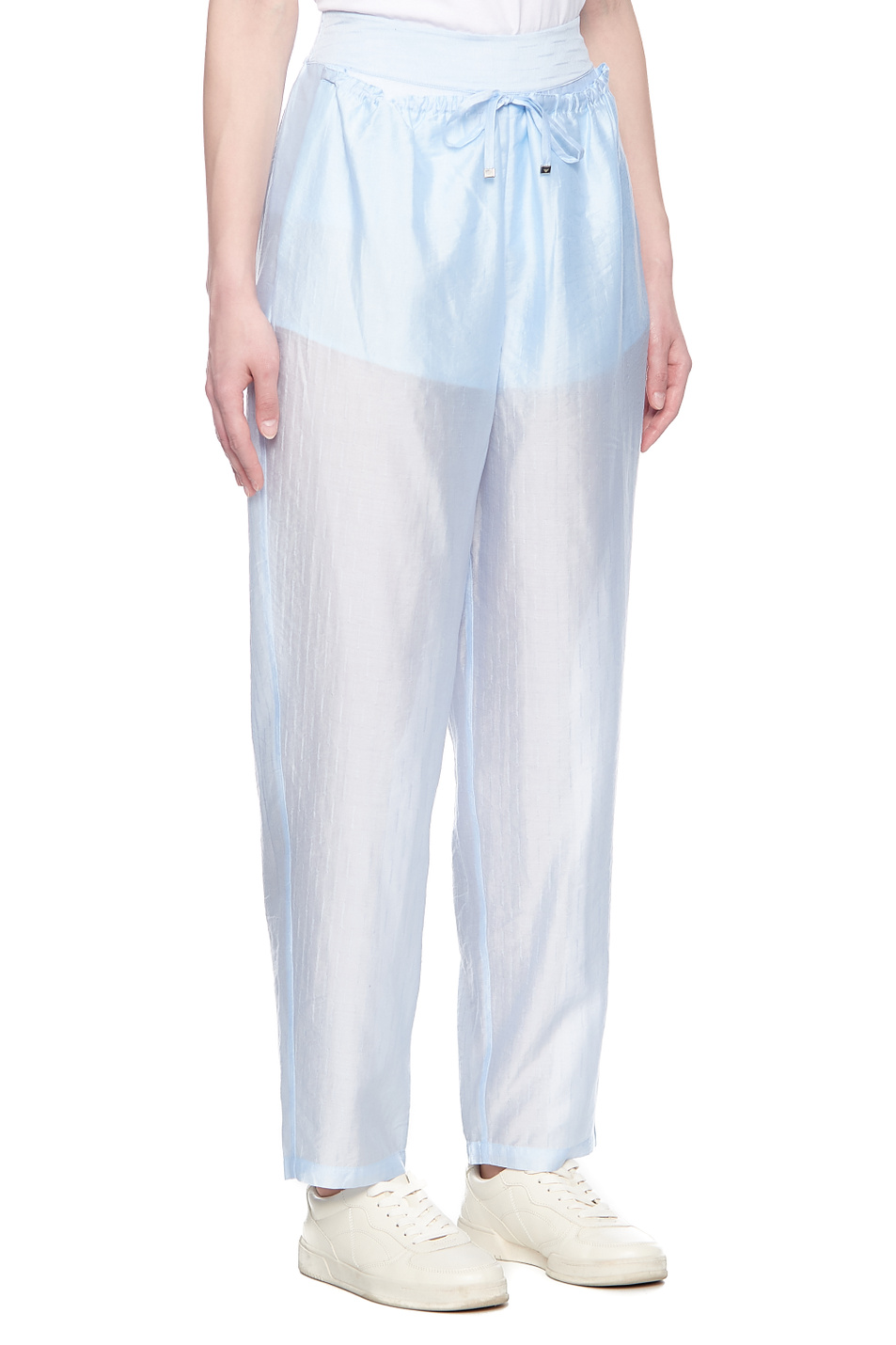 Emporio Armani Тонкие брюки с завязками на поясе (цвет ), артикул 3K2PA4-2NLIZ | Фото 3