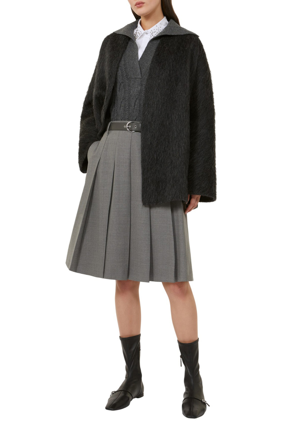 Женский Max Mara Юбка GIMMY из шерсти с ремнем (цвет ), артикул 2526106042 | Фото 2