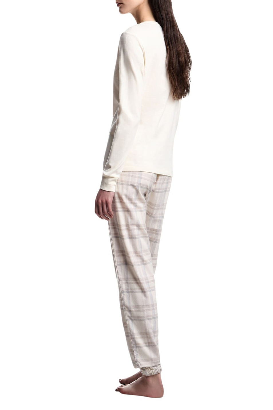 Пижама из хлопка|Основной цвет:Бежевый Женский Emporio Armani Пижама из хлопка (цвет ), артикул EW001984-AF15372 | Фото 3