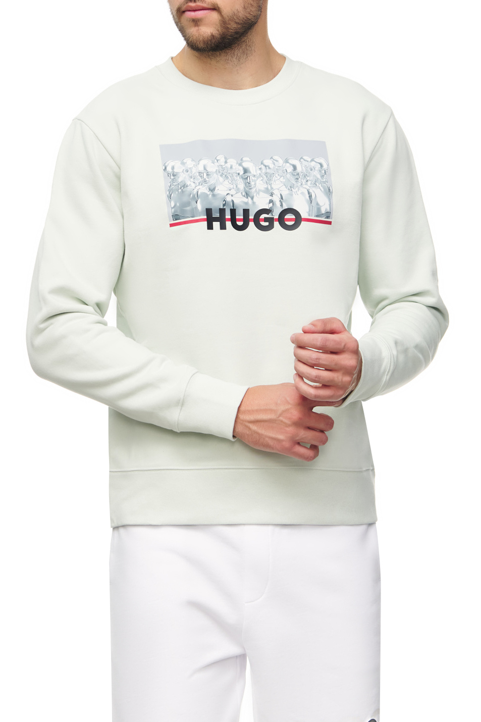 Мужской HUGO Свитшот из натурального хлопка с принтом (цвет ), артикул 50472234 | Фото 1
