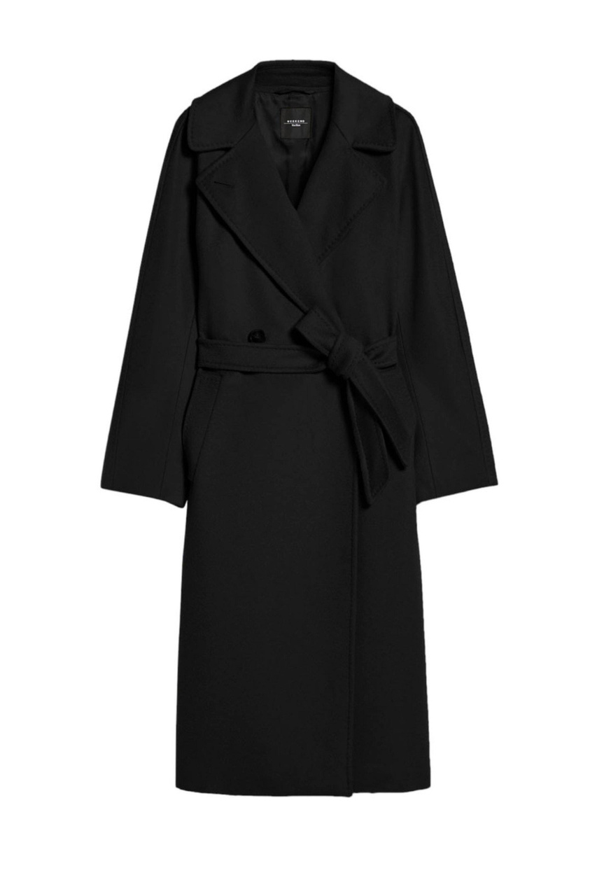 Пальто RESINA из натуральной шерсти|Основной цвет:Черный|Артикул:2350161133 | Фото 1