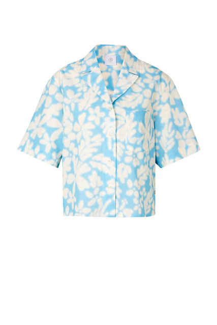 Рубашка TAMEA свободного кроя с принтом|Основной цвет:Голубой|Артикул:56087390 | Фото 1