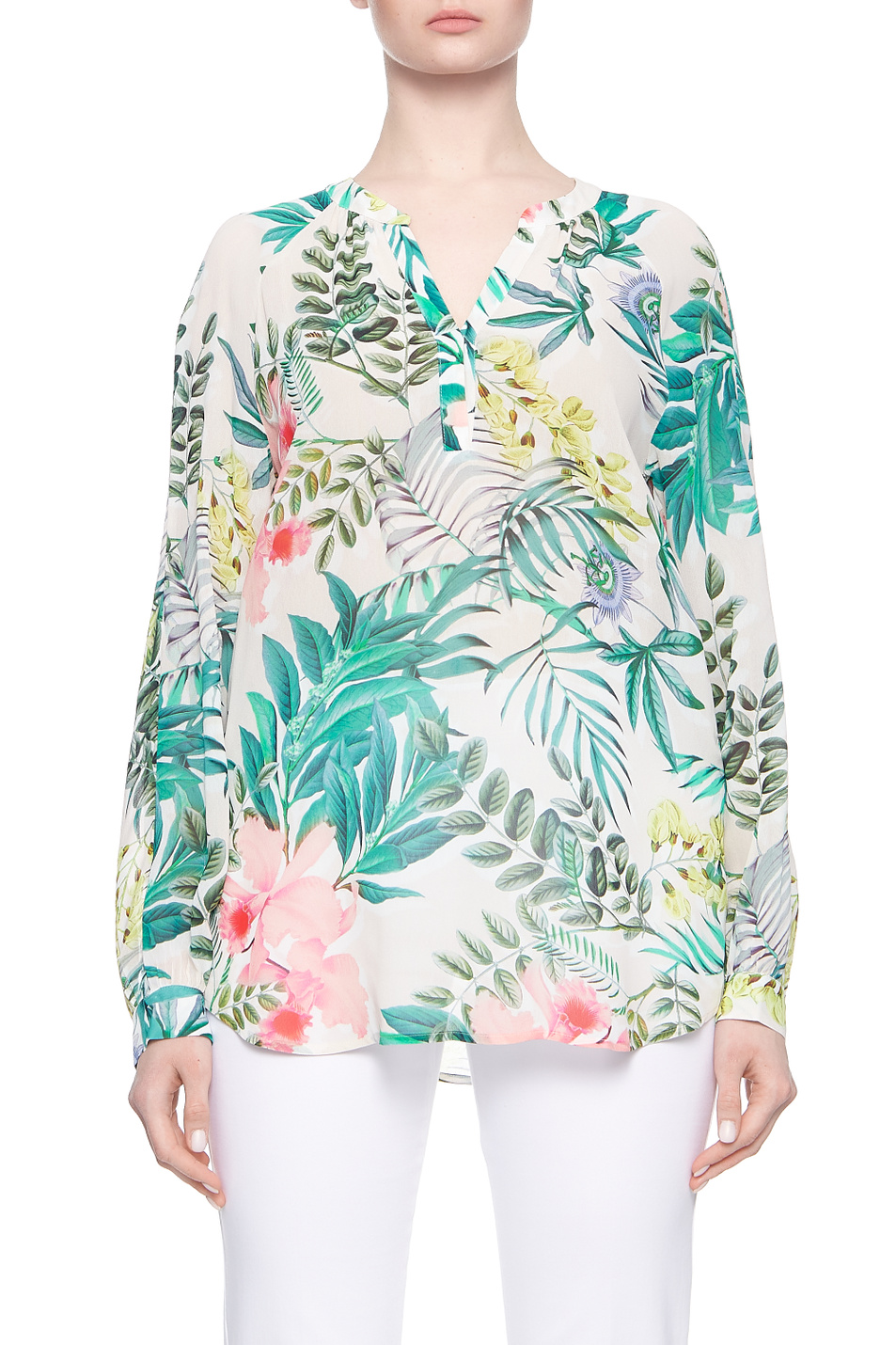 Женский Gerry Weber Блузка из вискозы с V-образным вырезом (цвет ), артикул 560043-31555 | Фото 1