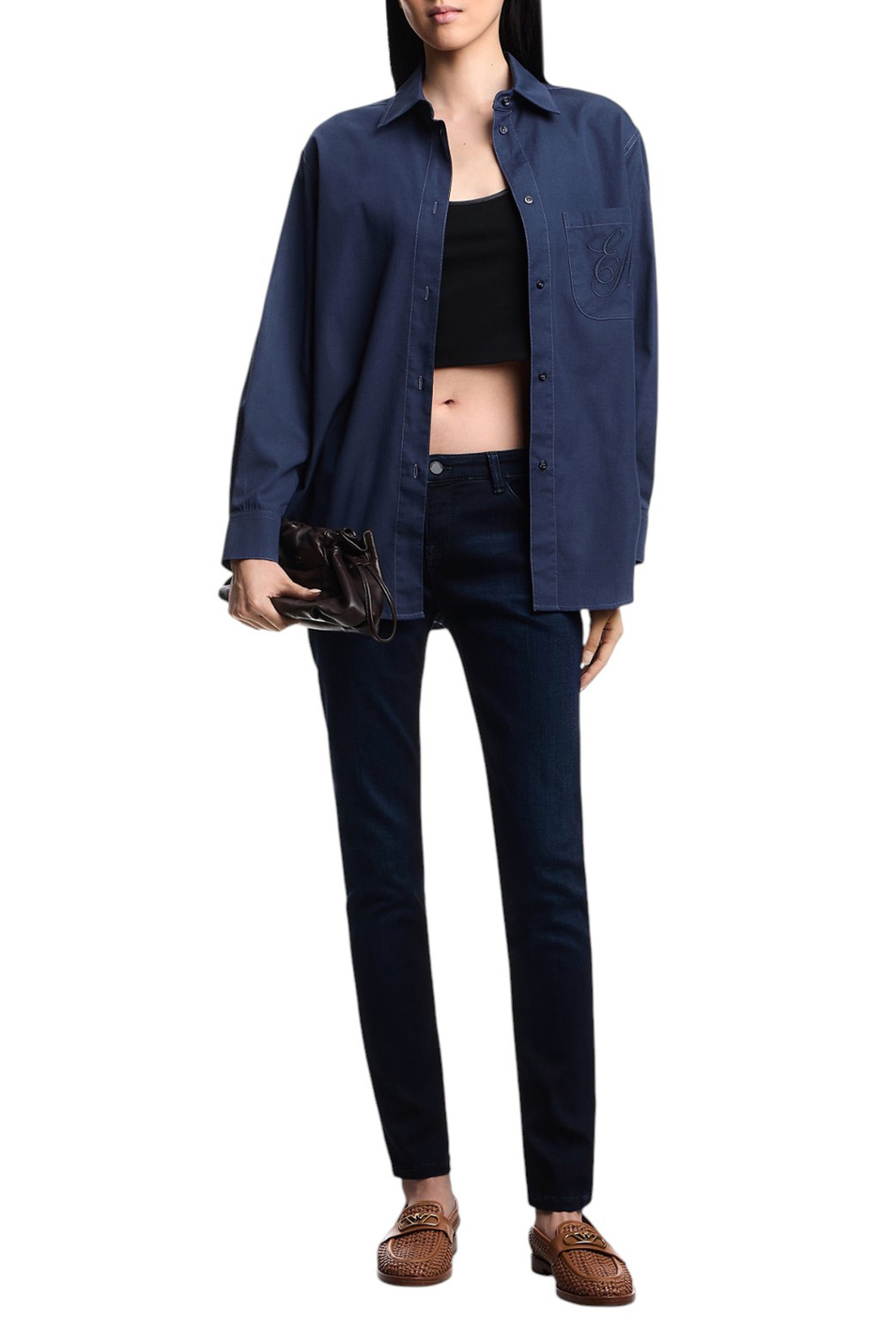 Женский Emporio Armani Рубашка джинсовая (цвет ), артикул EW000739-AF12432 | Фото 2