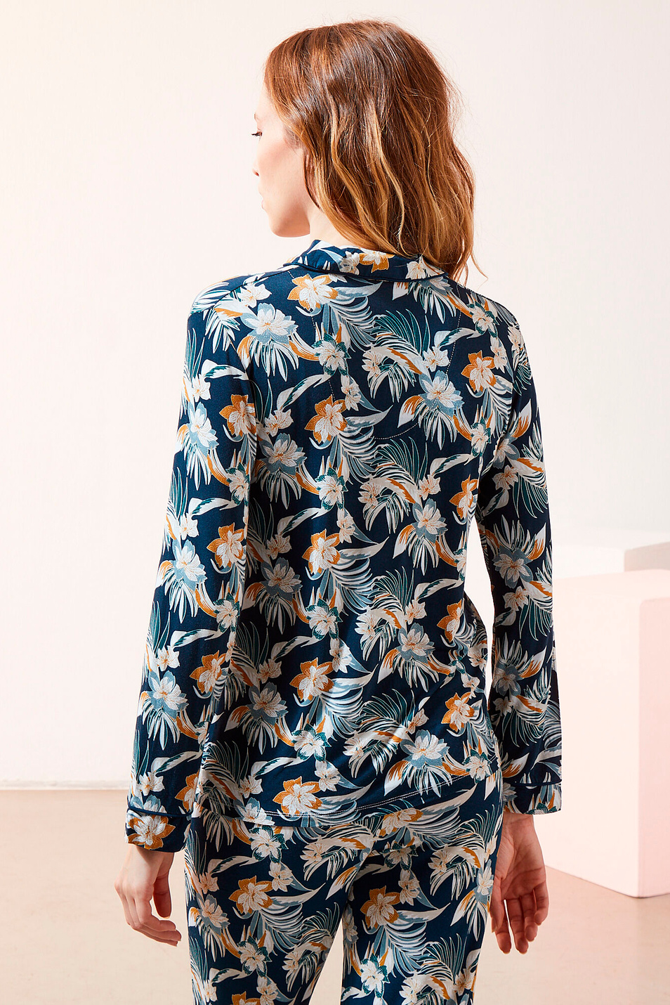 Женский Etam Пижамная рубашка JOLEEN с тропическим принтом (цвет ), артикул 6523005 | Фото 4