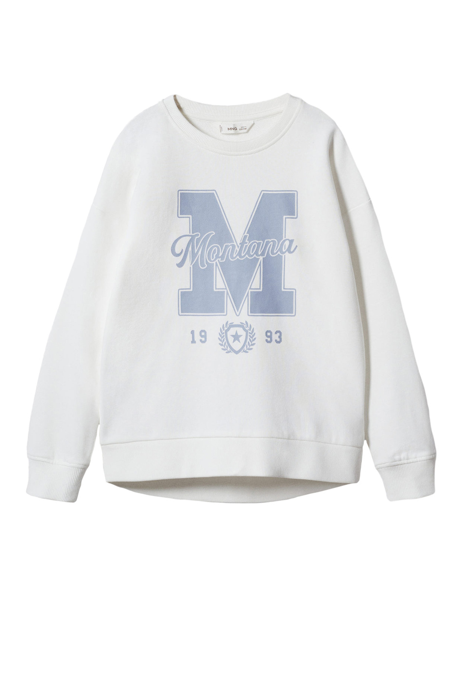Девочкам Mango Kids Свитшот DUBLINI из хлопка с надписью (цвет ), артикул 47041284 | Фото 1
