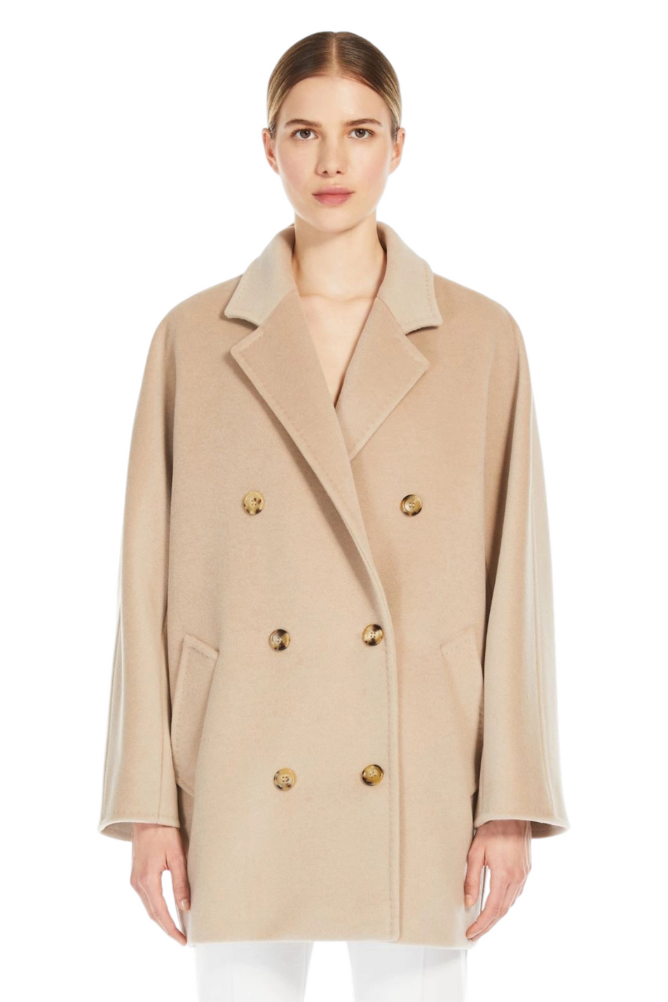 Женский Max Mara Полупальто 101801 из шерсти и кашемира (цвет ), артикул 2621086021 | Фото 3