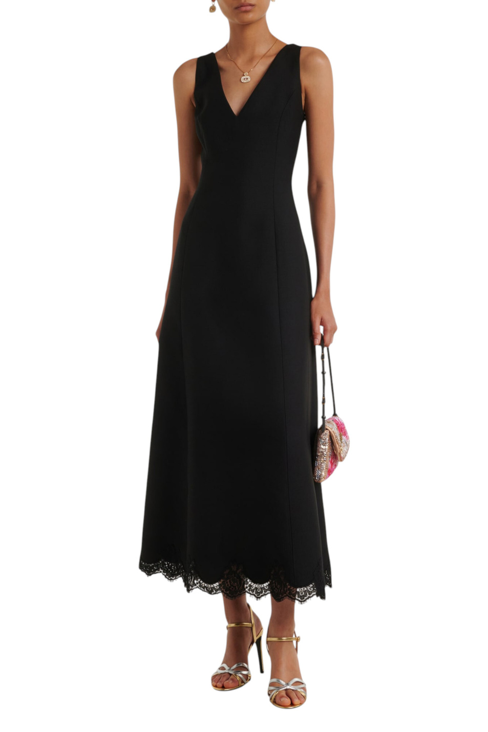 Женский Valentino Платье с отделкой кружевом (цвет ), артикул 9B3VAL051CF | Фото 3