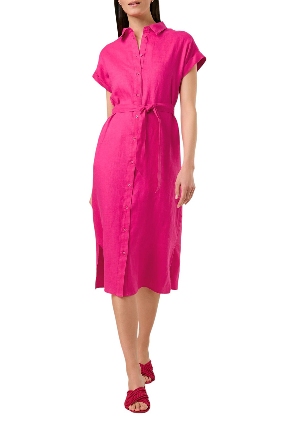 Женский Gerry Weber Платье-рубашка из льна (цвет ), артикул 580070-31235 | Фото 3