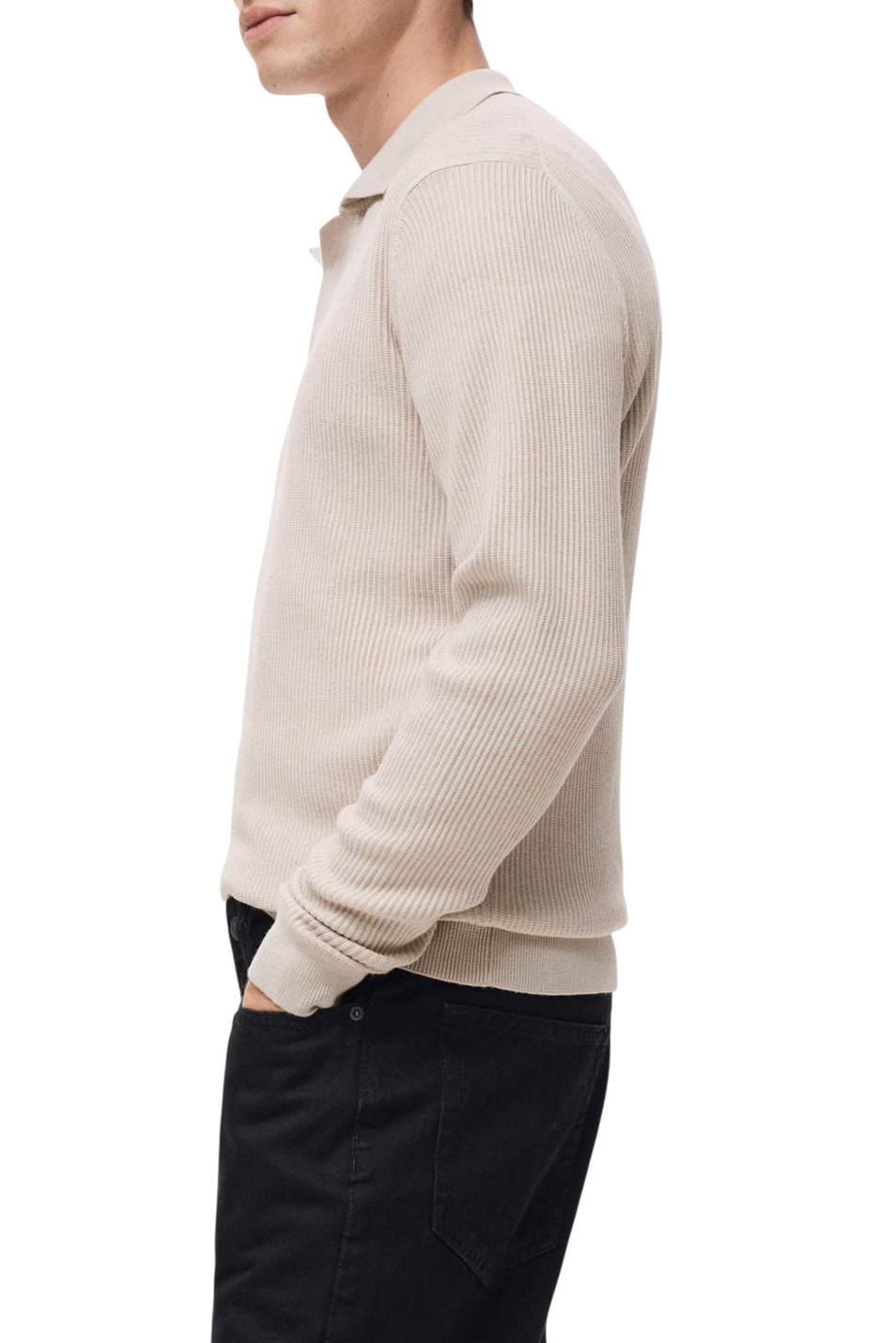 Мужской Mango Man Джемпер-поло ANTIGUAS из смесового хлопка (цвет ), артикул 27051282 | Фото 4