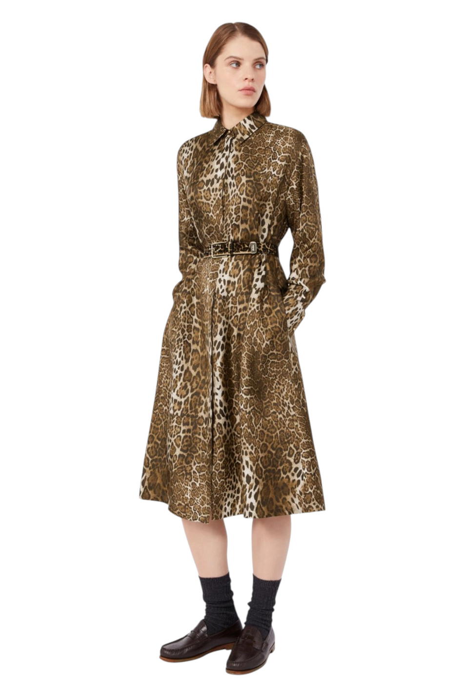 Женский Max Mara Платье VIGILE из шелка с ремнем (цвет ), артикул 2626226021 | Фото 2