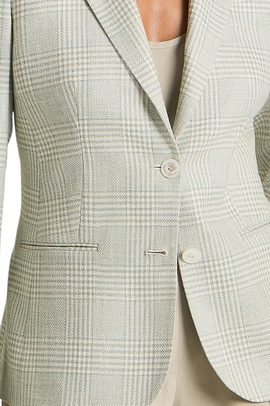 Женский Kiton Пиджак из смесового шелка в клетку (цвет ), артикул D23501K0942E02009 | Фото 5