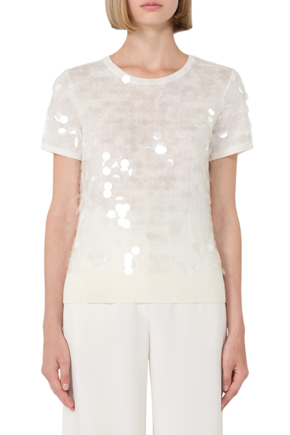 Женский Max Mara Джемпер SAIO из шерсти с пайетками (цвет ), артикул 2526366091 | Фото 3