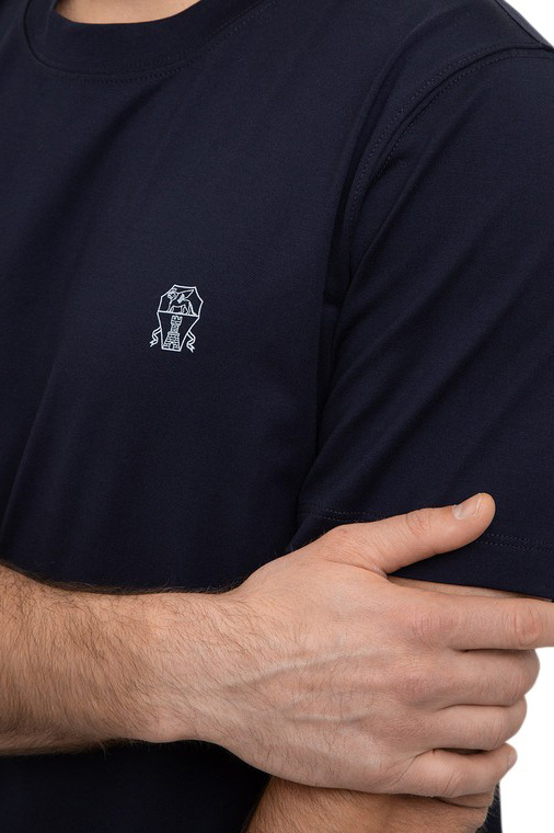 Мужской Brunello Cucinelli Футболка с логотипом (цвет ), артикул M0B138440 | Фото 6