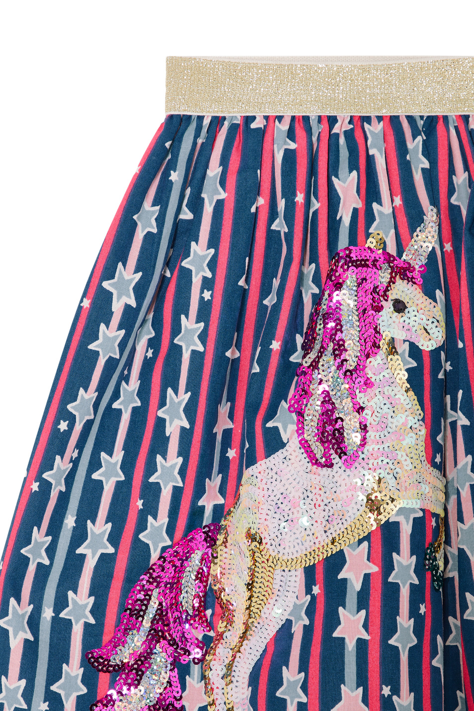 Monsoon Разноцветная юбка с принтом из пайеток (цвет ), артикул 214204 | Фото 3
