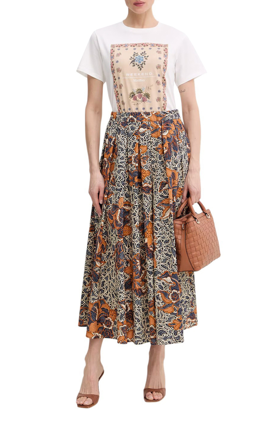 Женский Weekend Max Mara Футболка PANTERA из хлопка (цвет ), артикул 2615971032 | Фото 3