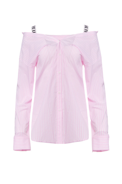 Блузка с потайными бретелями|Основной цвет:Розовый|Артикул:CA2118T2376 | Фото 1