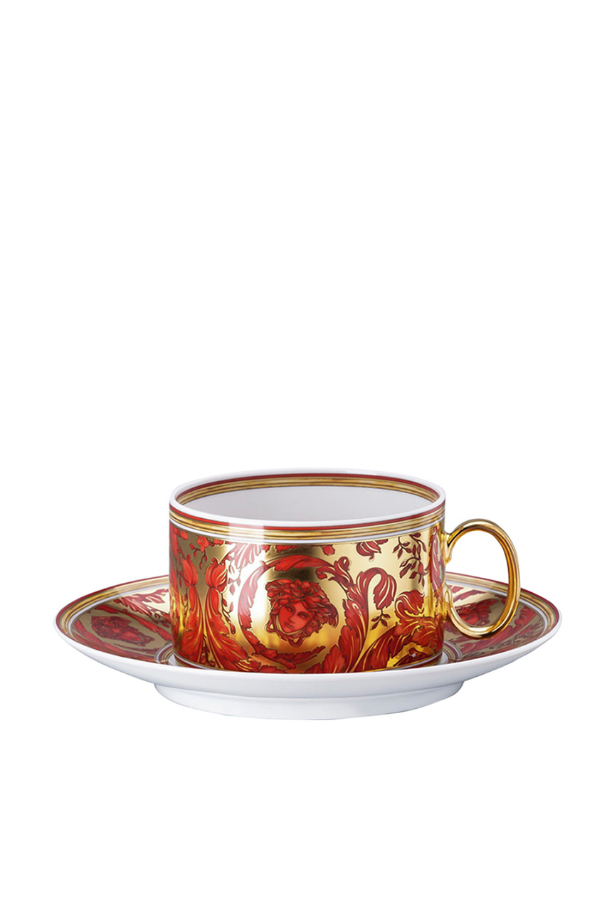Чашка чайная с блюдцем, 200 мл|Основной цвет:Разноцветный|Артикул:19335-409958-14640 | Фото 1