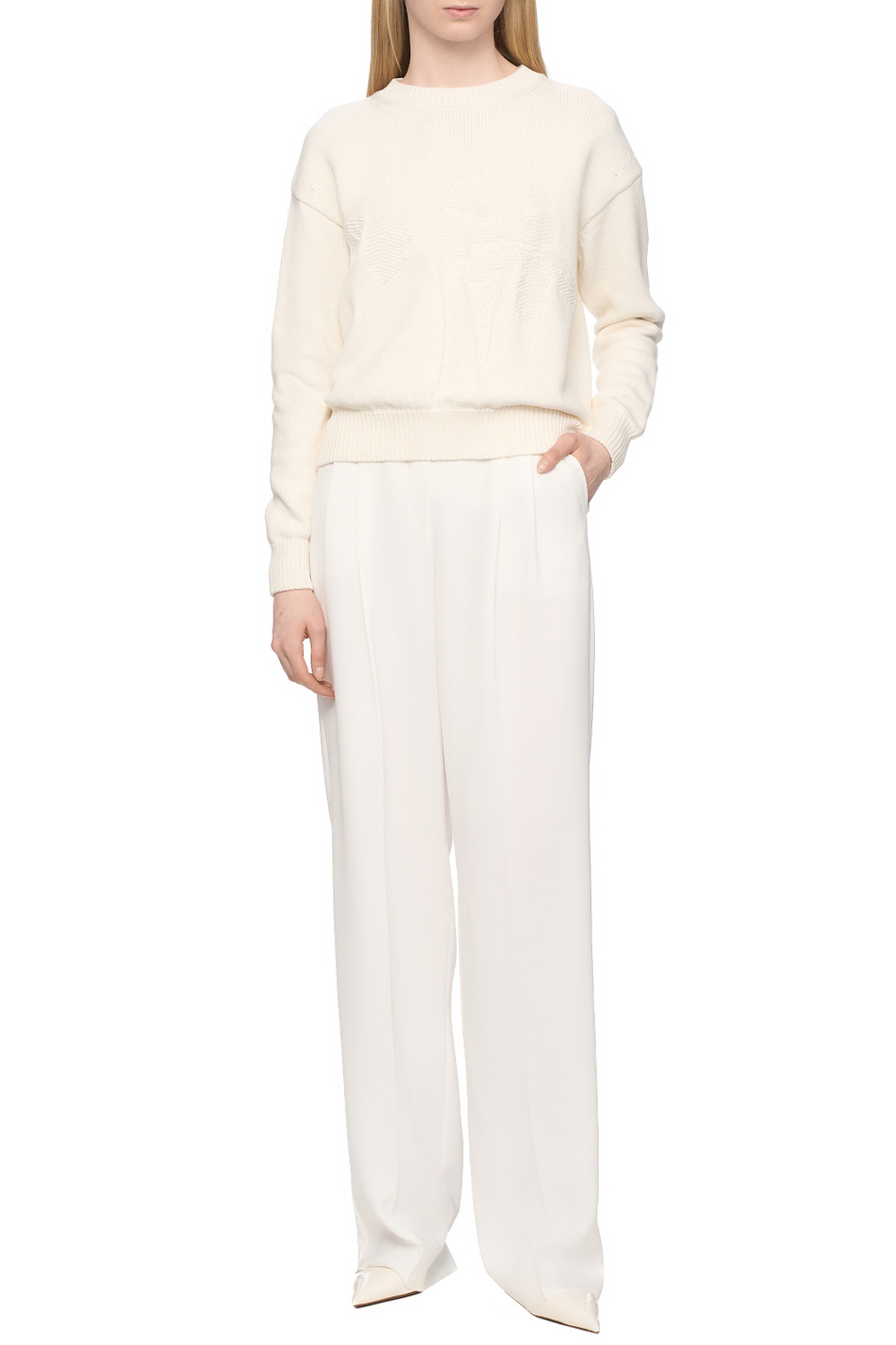 Женский Max Mara Джемпер PASCIA из смесового хлопка (цвет ), артикул 2516361131 | Фото 3