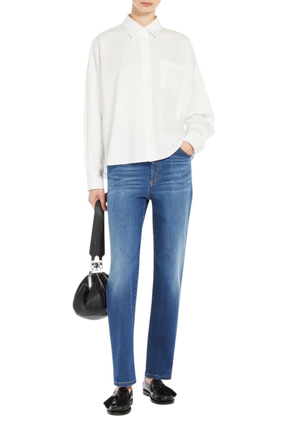 Джинсы ORTISEI из эластичного хлопка|Основной цвет:Синий Женский Weekend Max Mara Джинсы ORTISEI из эластичного хлопка (цвет ), артикул 2515181071 | Фото 2