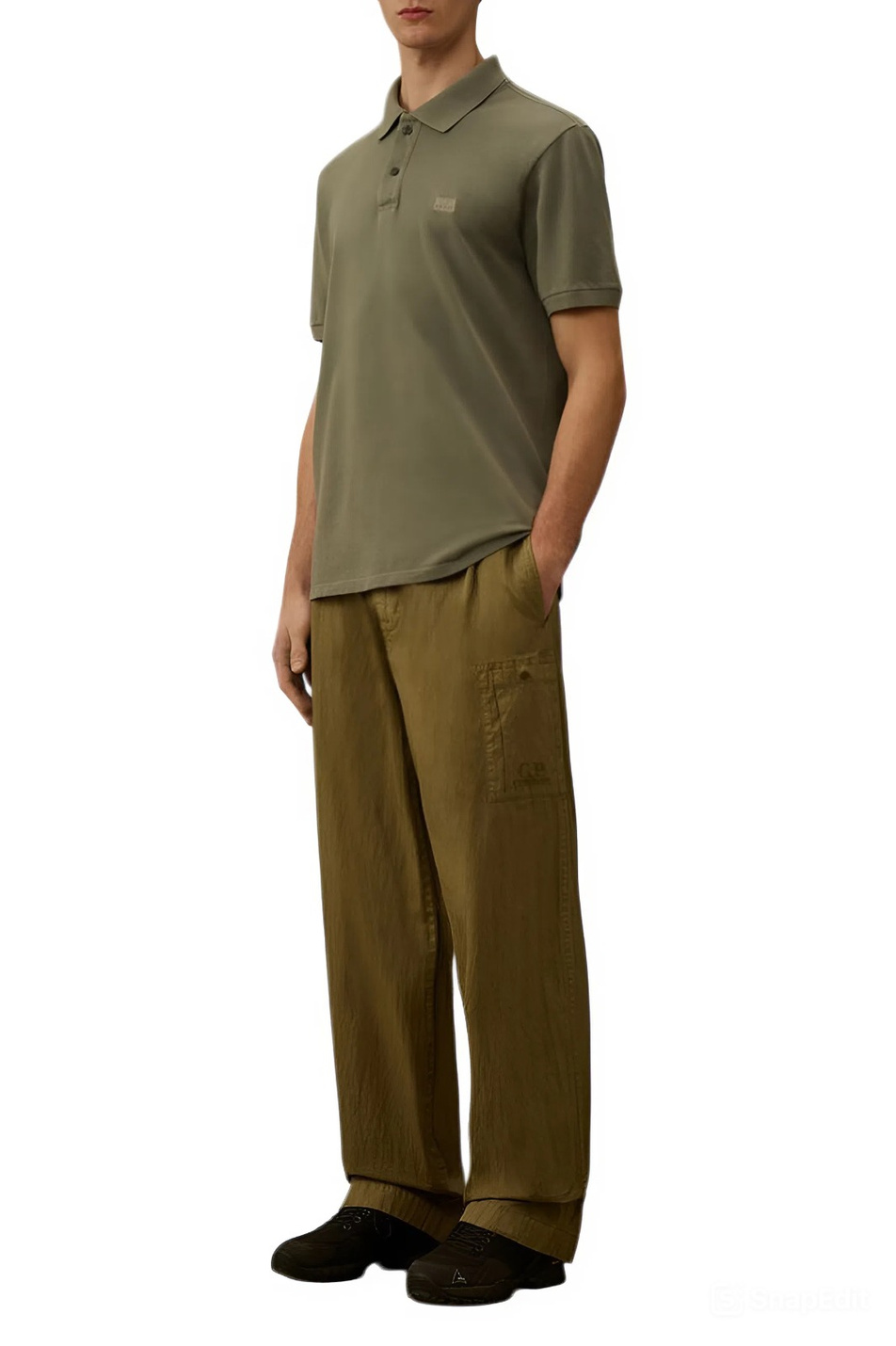 Мужской C.P. Company Джемпер-поло из хлопка (цвет ), артикул 20CMPL175A005527S | Фото 3