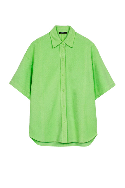 Вельветовая рубашка|Основной цвет:Салатовый|Артикул:195546 | Фото 1