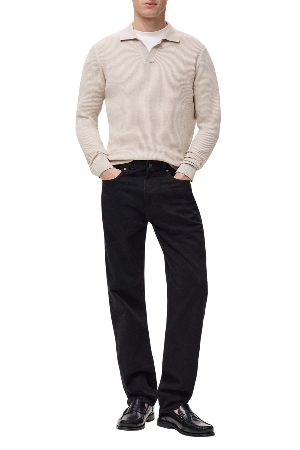 Мужской Mango Man Джемпер-поло ANTIGUAS из смесового хлопка (цвет ), артикул 27051282 | Фото 2