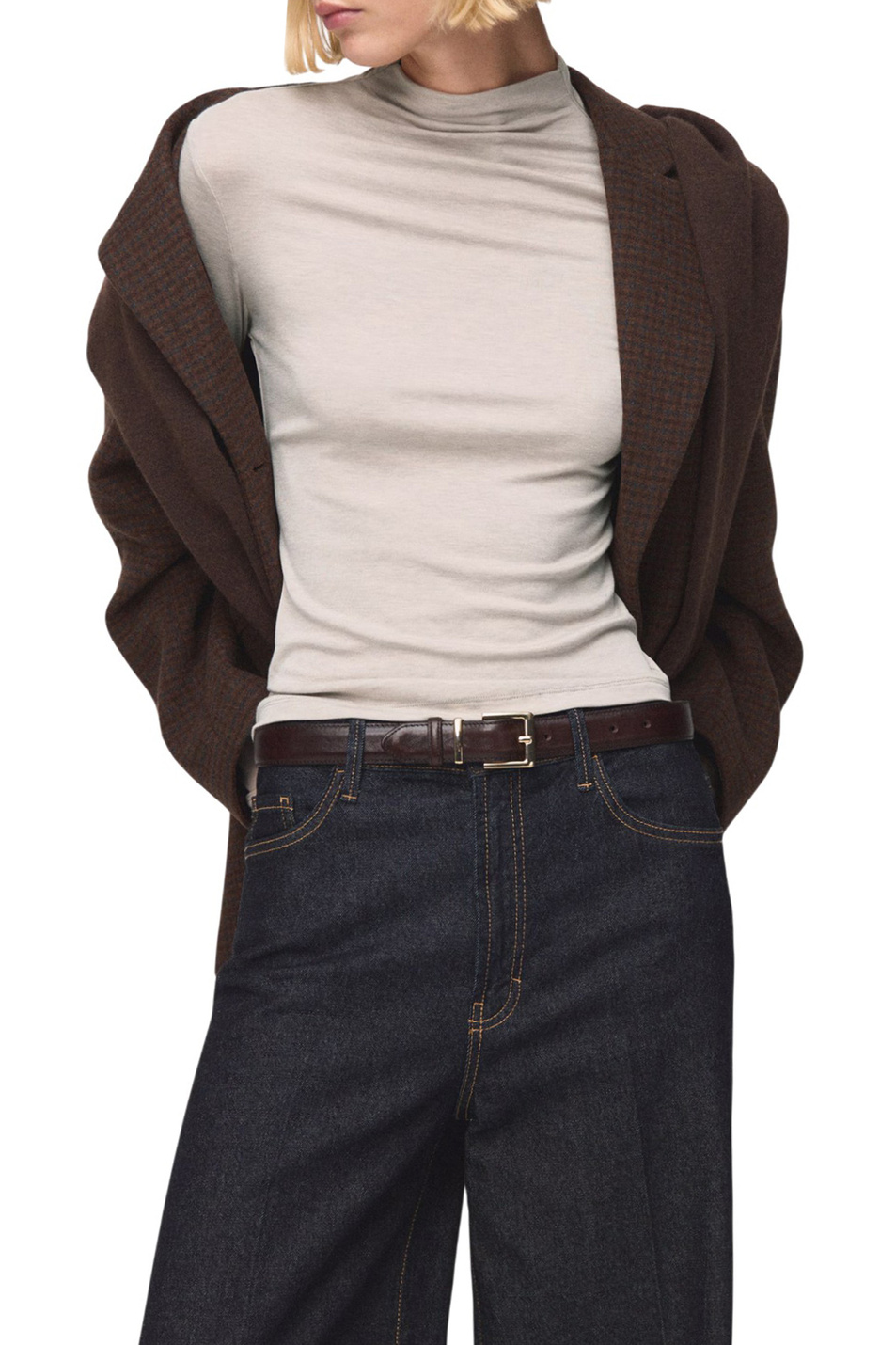 Женский Mango Водолазка SECONDPE из смесовой вискозы (цвет ), артикул 27001347 | Фото 3