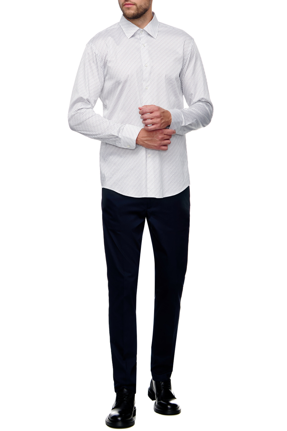 BOSS Рубашка из эластичного хлопка с принтом (цвет ), артикул 50473311 | Фото 2