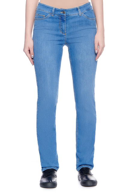 Зауженные джинсы из эластичного денима|Основной цвет:Синий|Артикул:92151-67850-Best4me SlimF | Фото 1